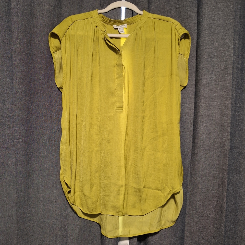 Carolina Belle Chartreuse Blouse Size L